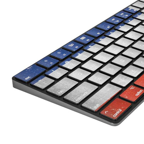 Dominican Republic Flag Faded Magic Keyboard with Numeric Keypad Skin